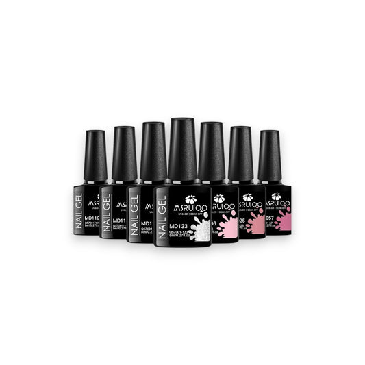 Gel nail polish set. 7 colors.