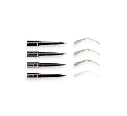 Dual-ended eyebrow pencil and eyebrow brush