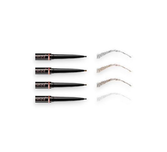 Dual-ended eyebrow pencil and eyebrow brush