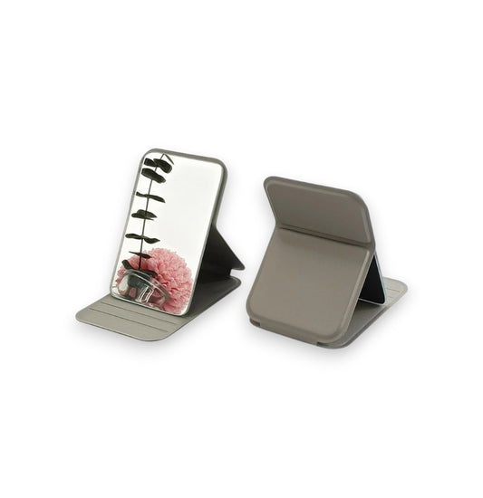 Small portable folding makeup mirror