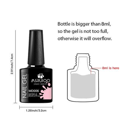 Gel nail polish set. 7 colors.