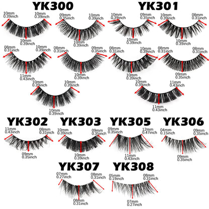 pairs of half eyelashes