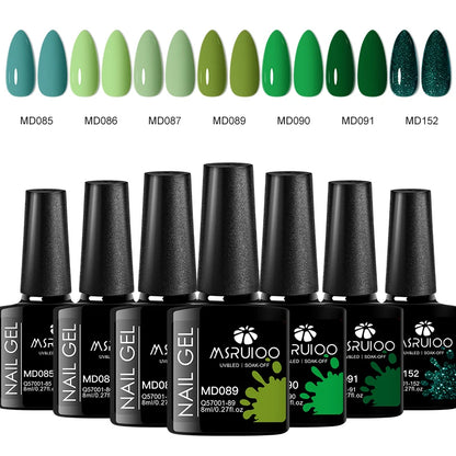 Gel nail polish set. 7 colors.