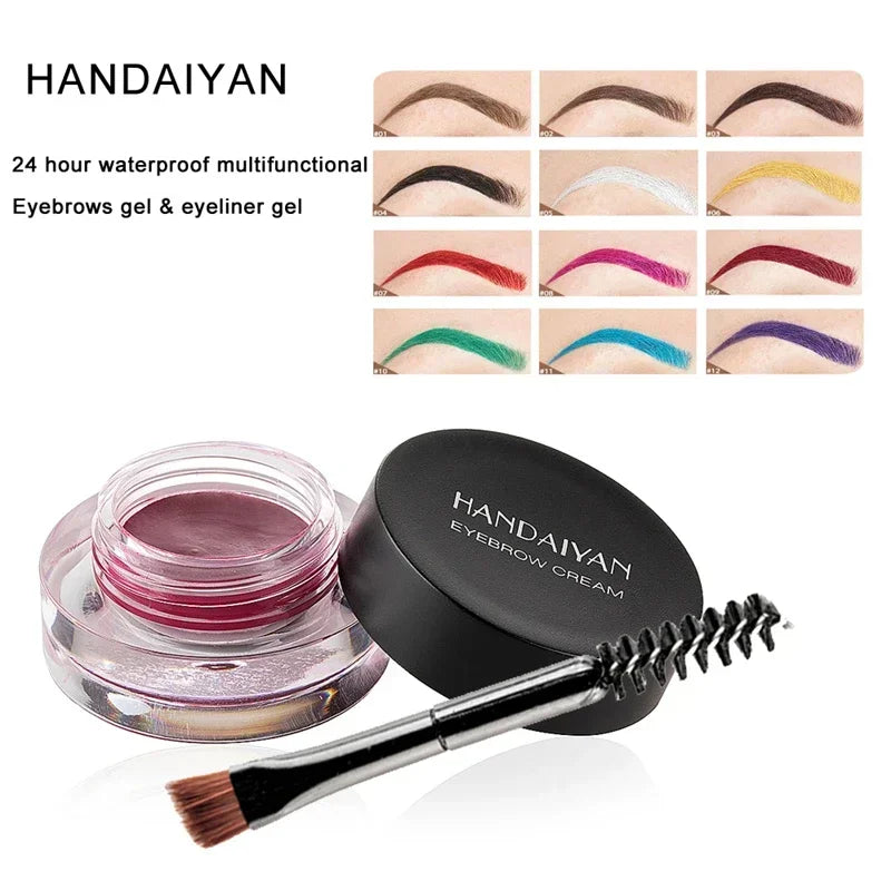 Gel teinté doux pour sourcils avec pinceau à sourcils