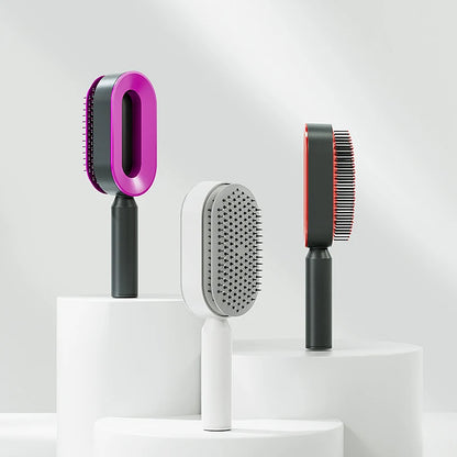 Brosse à cheveux autonettoyante