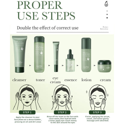 Avocado 6 in 1 Skin Care Set