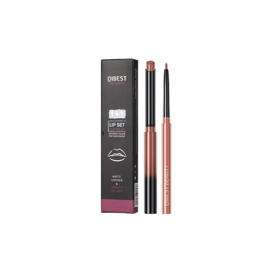 Matte Lipstick & Lip Liner, 12 Colors