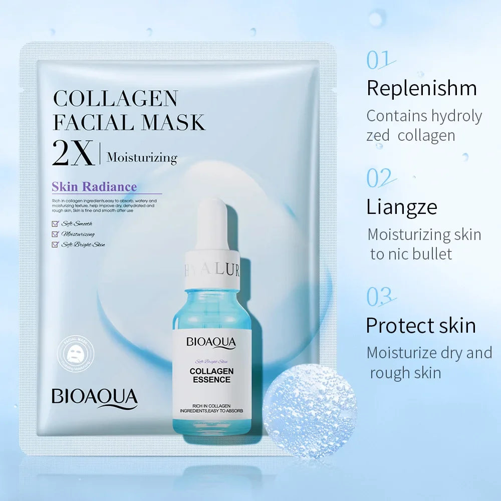 Collagen Face Mask Moisturizing and Refreshing with Hyaluronic Acid - Vivian
