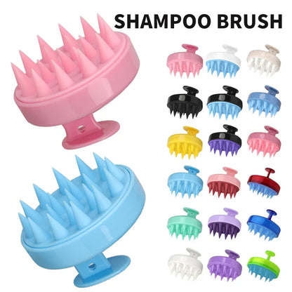 Silicone shampoo brush