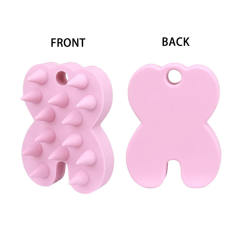 Silicone shampoo brush