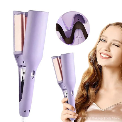 Electric hair curling iron with four adjustable temperatures