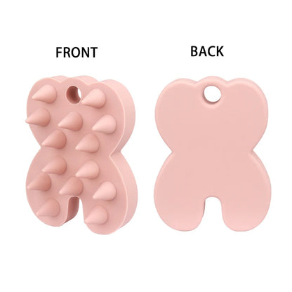 Silicone shampoo brush