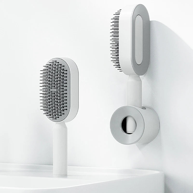 Brosse à cheveux autonettoyante