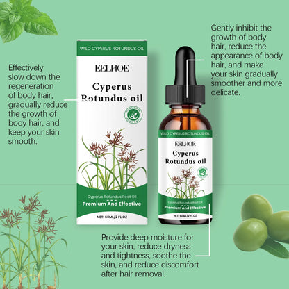 Gentle oil that reduces body hair growth