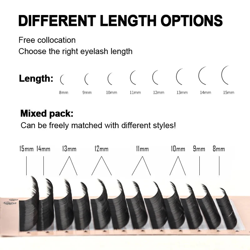 Soft individual false eyelashes